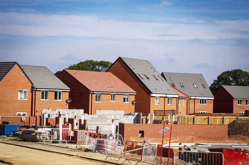 Photo of housing estate building site